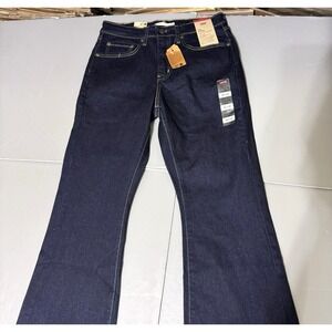 Levis Jeans Womens 726 High Rise Flare 30 34 Dark Wash New Slim Fit Stretch